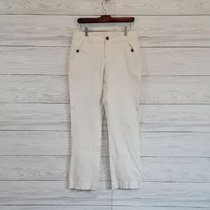 Bandolinoblu White Denim Straight Leg Jeans Womens Size 8